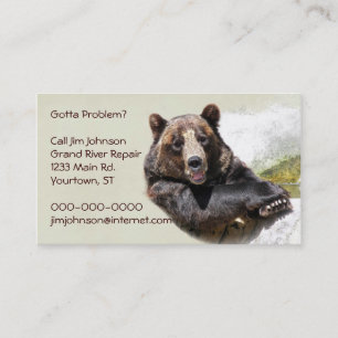 Tarjeta De Visita Oso sonriente