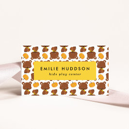 Tarjeta De Visita Osos Cubiertos, Centro de Juegos Infantiles, Centr