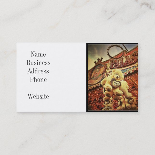 Tarjeta De Visita Osos de peluche en el carnaval (Anverso)