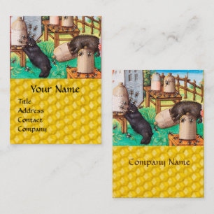 Tarjeta De Visita OSOS LADRILLOS, ABEJAS, BEE CUENTA CON Apiario Med
