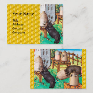Tarjeta De Visita OSOS LADRILLOS, ABEJAS, BEE CUENTA CON Apiario Med