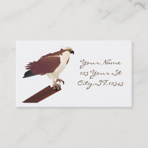 Tarjeta De Visita Osprey Hawk Raptor Thunder_Cove