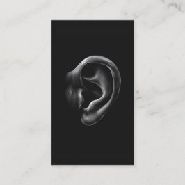 Tarjeta De Visita Otolaringología Oídos Médico Negrita moderna