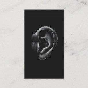 Tarjeta De Visita Otolaringología Oídos Médico Negrita moderna