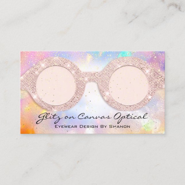 Tarjeta De Visita Otometrist Optometrist Eyeglasses Holograma (Anverso)
