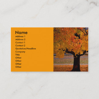 Tarjeta De Visita otoño (1), nombre, dirección 1, dirección 2, conta