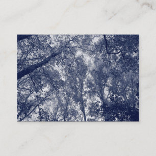 Tarjeta De Visita Otoño azul