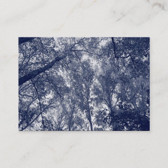 Tarjeta De Visita Otoño azul (Anverso)