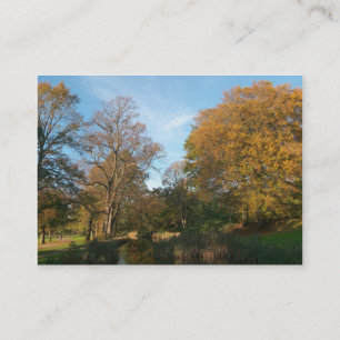 Tarjeta De Visita Otoño en el parque