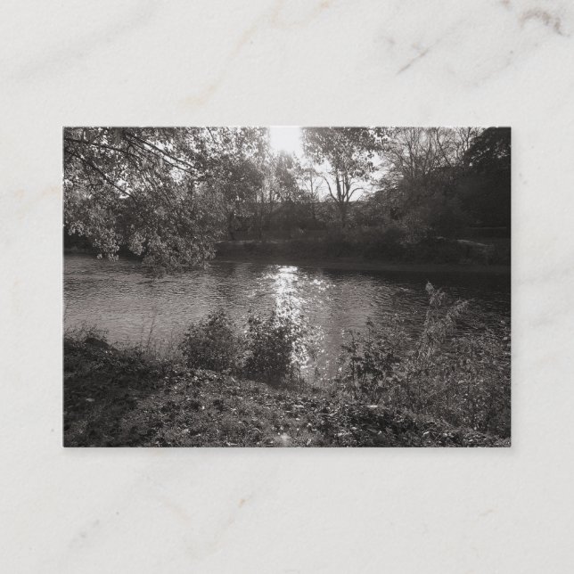 Tarjeta De Visita Otoño en el parque (Anverso)