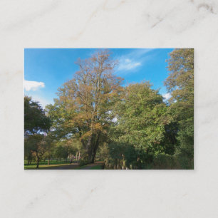 Tarjeta De Visita Otoño en el parque