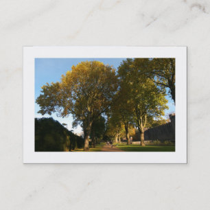 Tarjeta De Visita Otoño en el parque (bordeado)