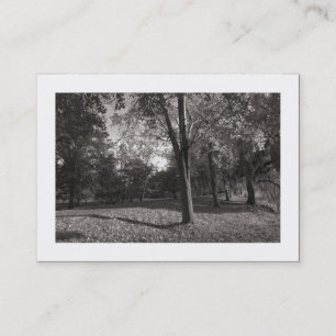 Tarjeta De Visita Otoño en el parque (bordeado)
