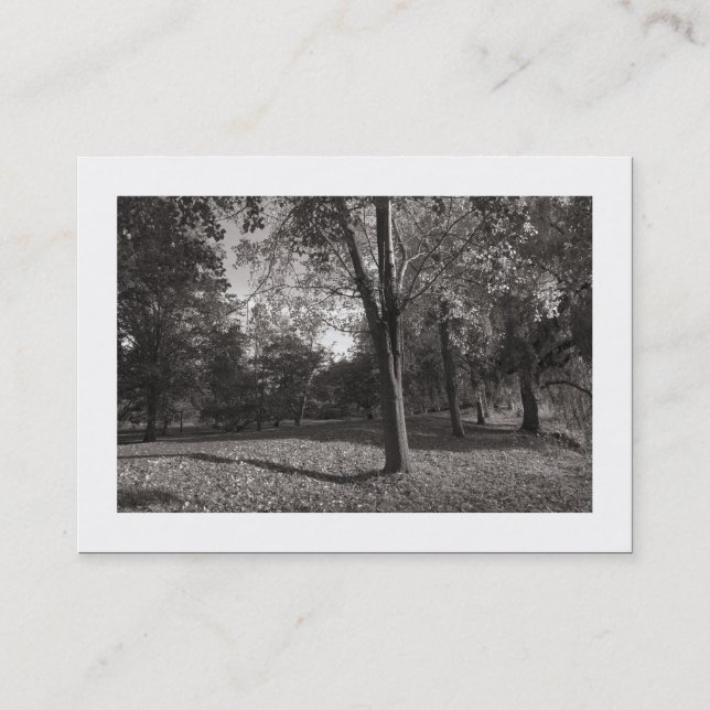 Tarjeta De Visita Otoño en el parque (bordeado) (Anverso)