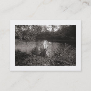 Tarjeta De Visita Otoño en el parque (bordeado)