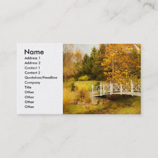 Tarjeta De Visita Otoño - puente del paraíso
