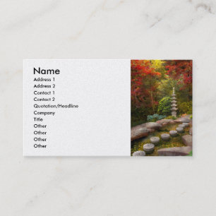 Tarjeta De Visita Otoño - Un viaje comienza paso a paso