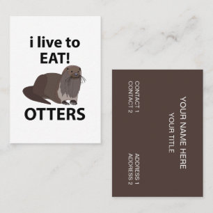 Tarjeta De Visita Otros Vivo Para Comer Nueces.