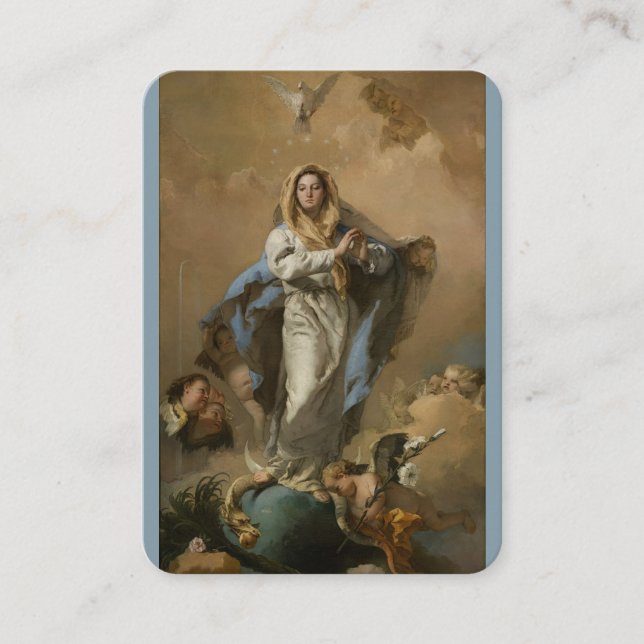 Tarjeta De Visita Our Lady of the Immaculate Conception Prayer Card (Anverso)