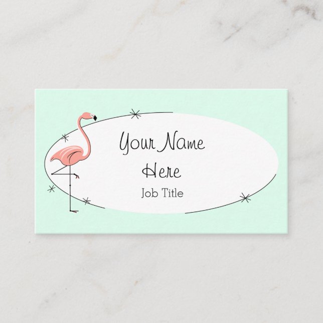 Tarjeta de visita oval de la aguamarina del (Anverso)