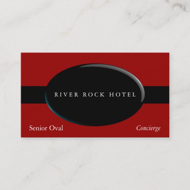 Tarjeta De Visita Oval Obsidian (Anverso)