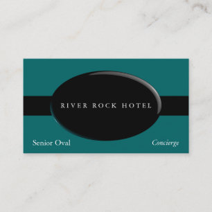 Tarjeta De Visita Oval Obsidian