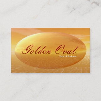 Tarjeta De Visita Óvalo de oro