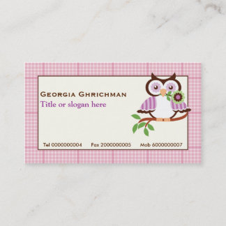 Tarjeta De Visita Oveja de primavera corta en una rama, borde de gui
