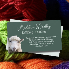 Tarjeta De Visita Oveja Personalizado Yarn Firaft Shop