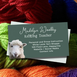 Tarjeta De Visita Oveja Personalizado Yarn Firaft Shop