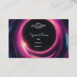 Tarjeta De Visita OVNI en el agujero negro