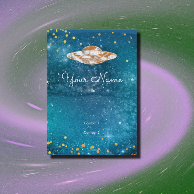 Tarjeta De Visita OVNI en la galaxia artística (Subido por el creador)
