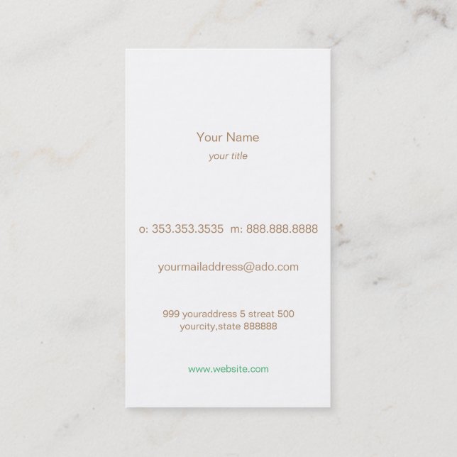 Tarjeta De Visita owl フクロウ名刺 (Reverso)