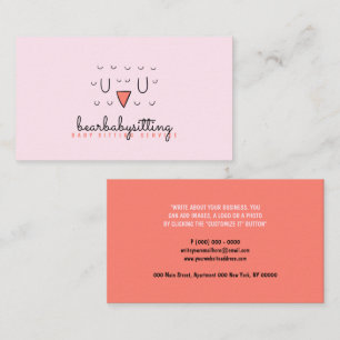 Tarjeta De Visita Owl Cute Bird Face Animal Baby Nanny