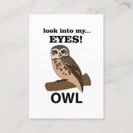 Tarjeta De Visita Owl Look In My Eyes Owl