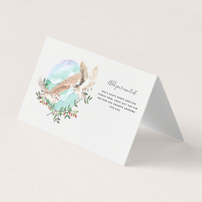 Tarjeta De Visita OWLS personalizado (Anverso)