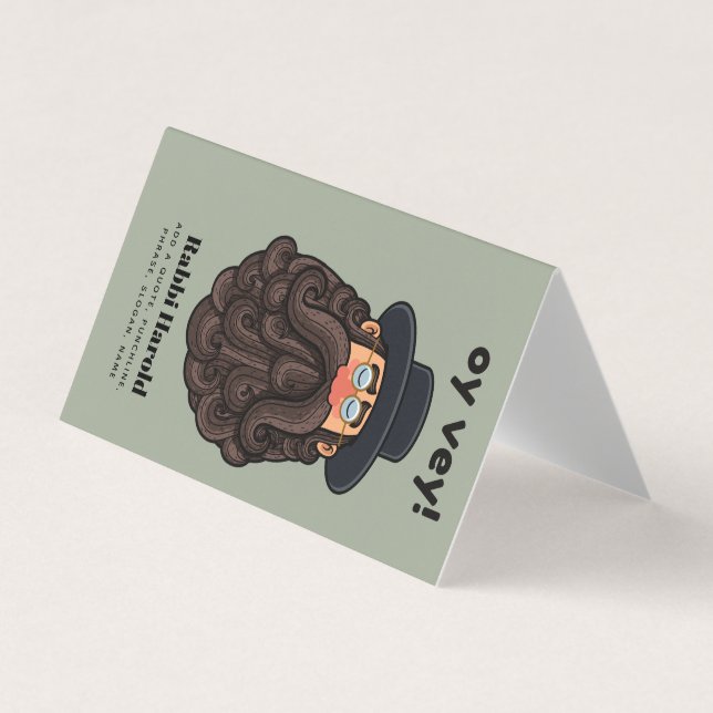 Tarjeta De Visita ¡OYE VEY! Gracioso RABBI Peronalizado (Anverso)
