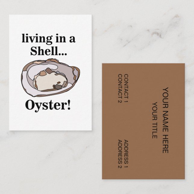 Tarjeta De Visita Oyster Shell Funny (Anverso / Reverso)