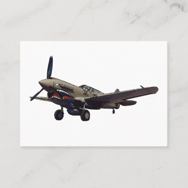 Tarjeta De Visita P-40 Warhawk aircraft Cards (Anverso)