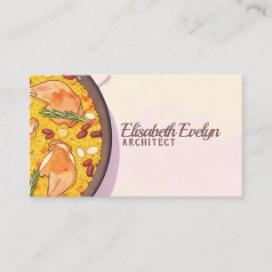 Tarjeta De Visita Paella Valenciana: Arte Culinario para Negocios 