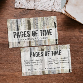 Tarjeta De Visita Páginas rusas de libros antiguos Ephemera Audaz Ty