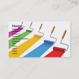 Tarjeta De Visita Paint1, Nombre, Dirección 1, Dirección 2, Contac