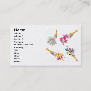 Tarjeta De Visita Paint3, Nombre, Dirección 1, Dirección 2, Contacto