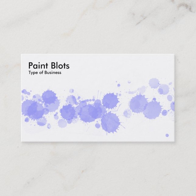 Tarjeta De Visita Paint Blogs - Azul Pastel (Anverso)