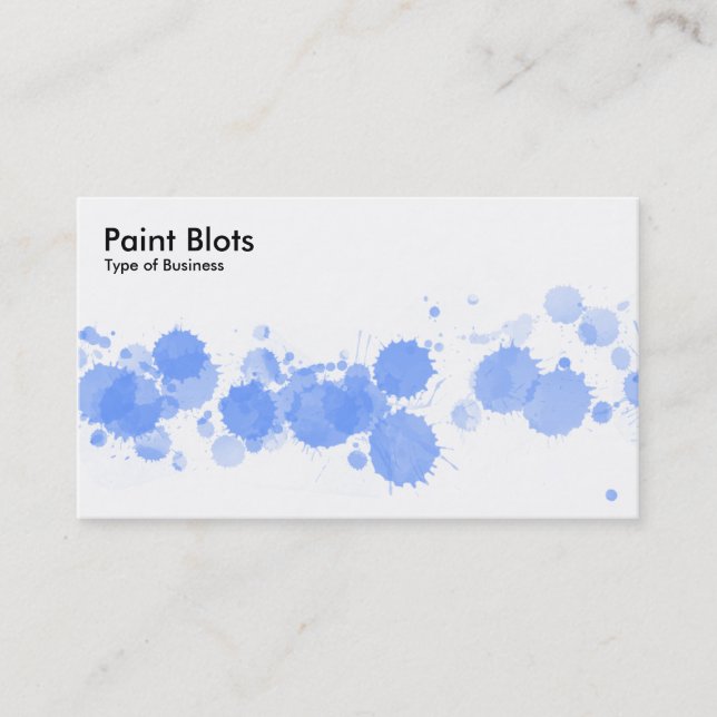 Tarjeta De Visita Paint Blogs - Baby Blue (Anverso)