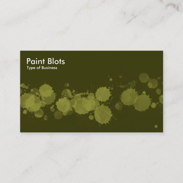 Tarjeta De Visita Paint Blogs - Olive on Dk Olive (Anverso)