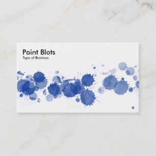 Tarjeta De Visita Paint Blots - Azul marino