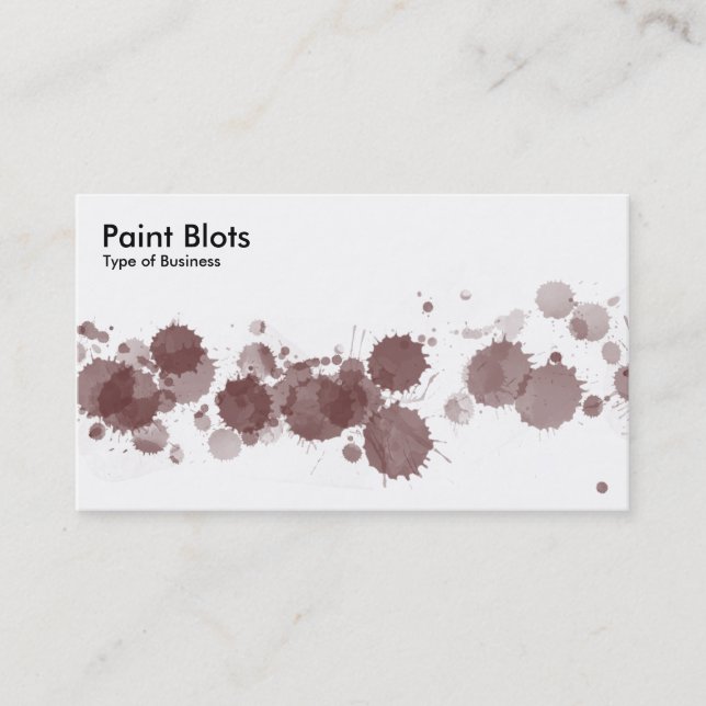 Tarjeta De Visita Paint Blots - Brown (Anverso)