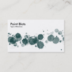 Tarjeta De Visita Paint Blots - Dk Green