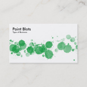 Tarjeta De Visita Paint Blots - Grass Green
